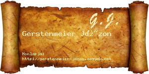 Gerstenmeier Jázon névjegykártya